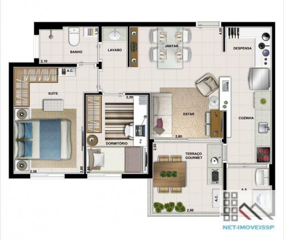 Apartamento à venda com 2 quartos, 58m² - Foto 14