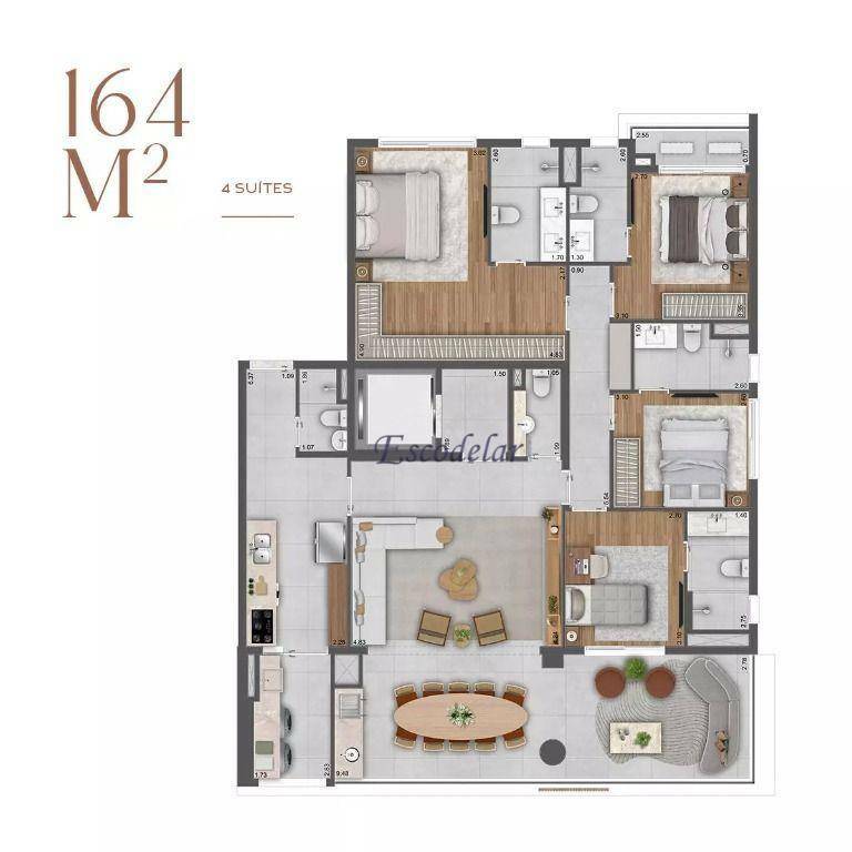 Apartamento à venda com 4 quartos, 164m² - Foto 18