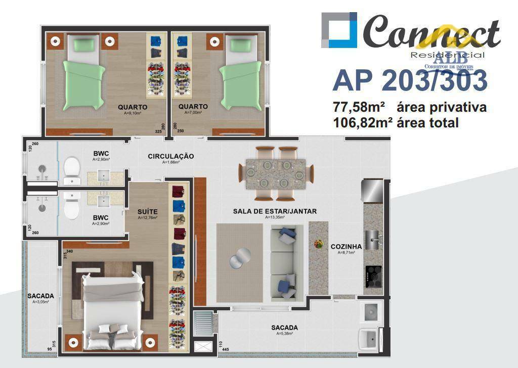 Apartamento à venda com 3 quartos, 77m² - Foto 9