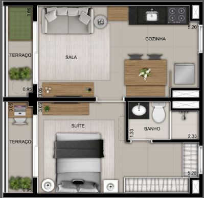 Apartamento à venda com 1 quarto, 19m² - Foto 4