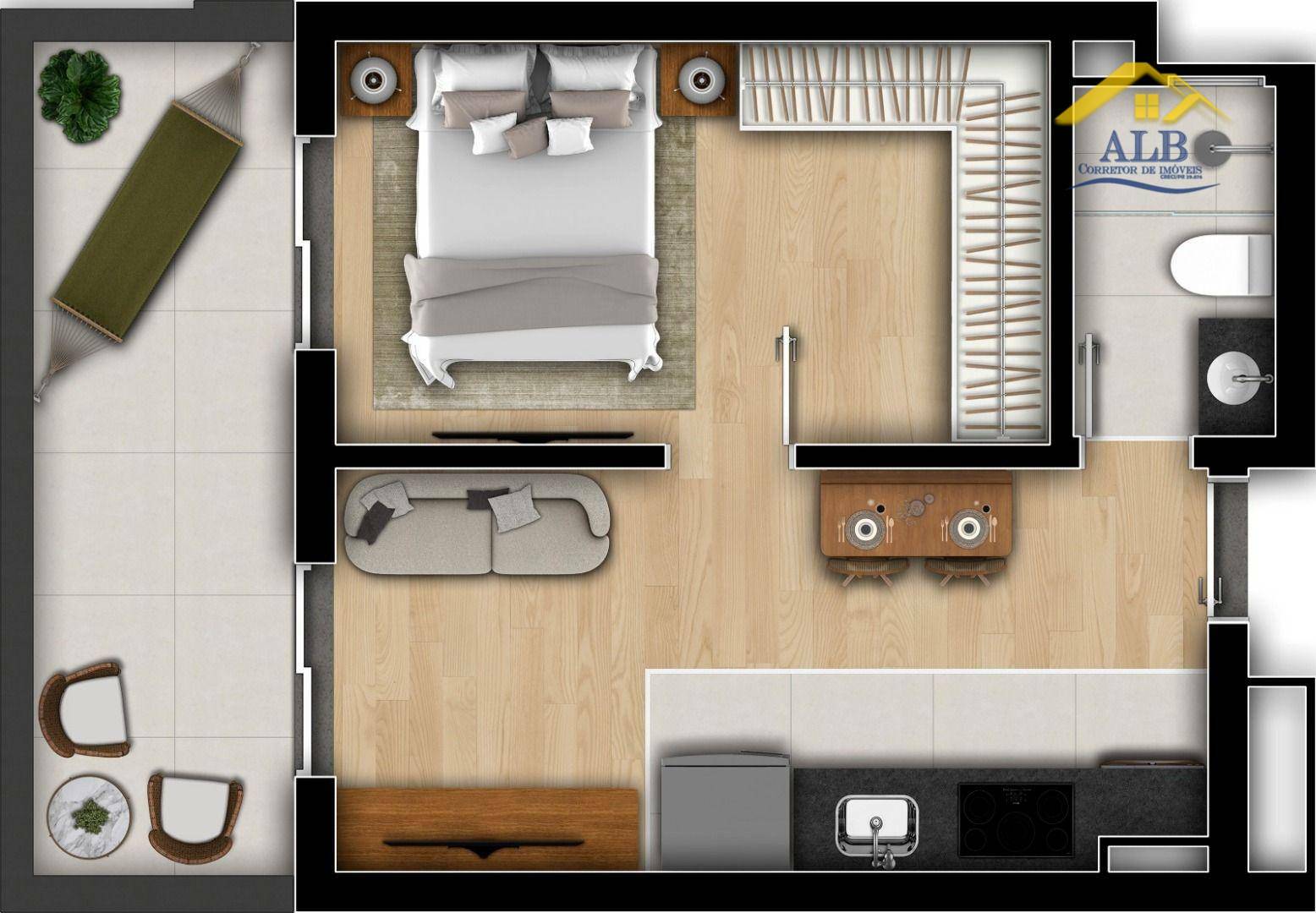 Apartamento à venda com 1 quarto, 30m² - Foto 25