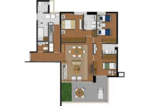 Apartamento à venda com 3 quartos, 133m² - Foto 2