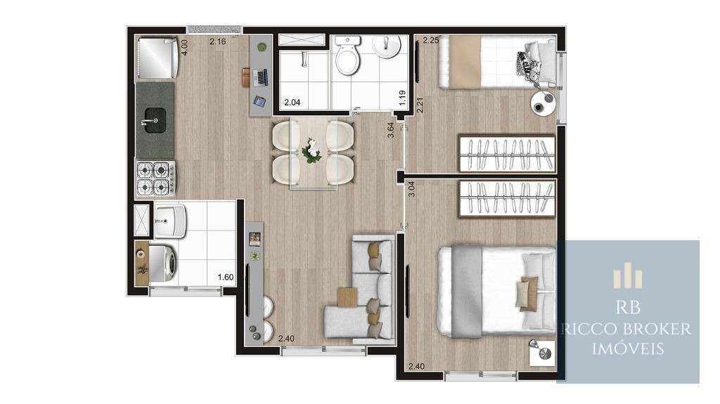 Apartamento à venda com 2 quartos, 36m² - Foto 13