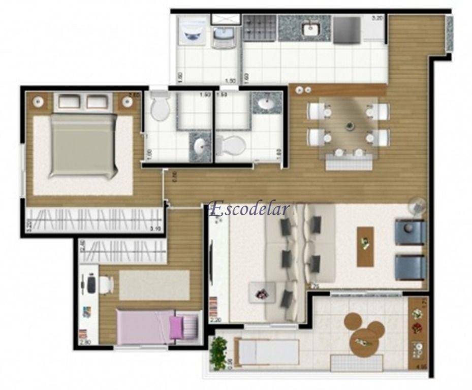 Apartamento à venda com 2 quartos, 67m² - Foto 27