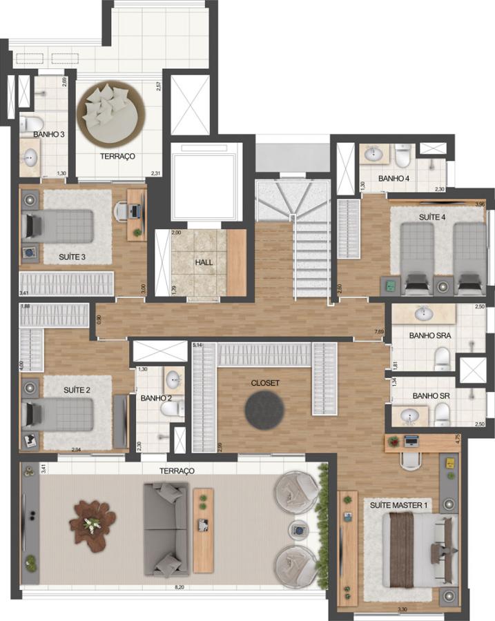 Apartamento à venda com 4 quartos, 163316m² - Foto 24