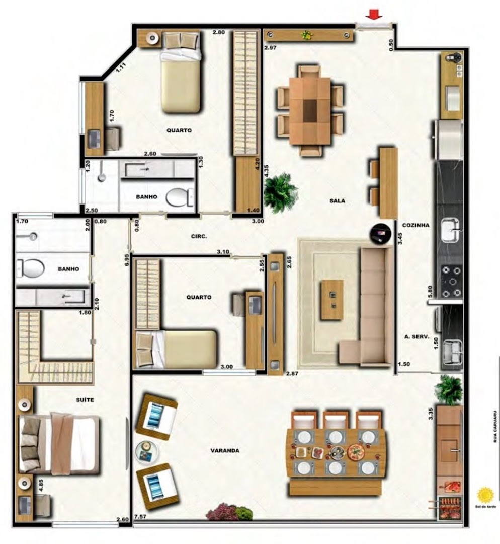 Apartamento à venda com 3 quartos, 129m² - Foto 43