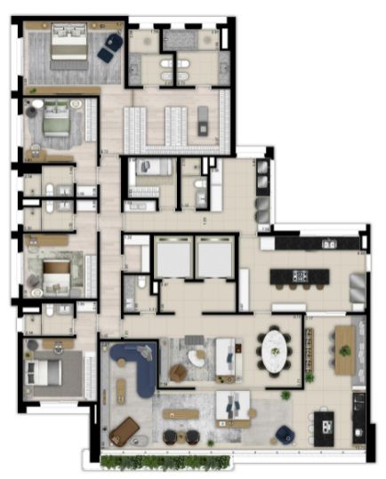 Apartamento à venda com 3 quartos, 277m² - Foto 29