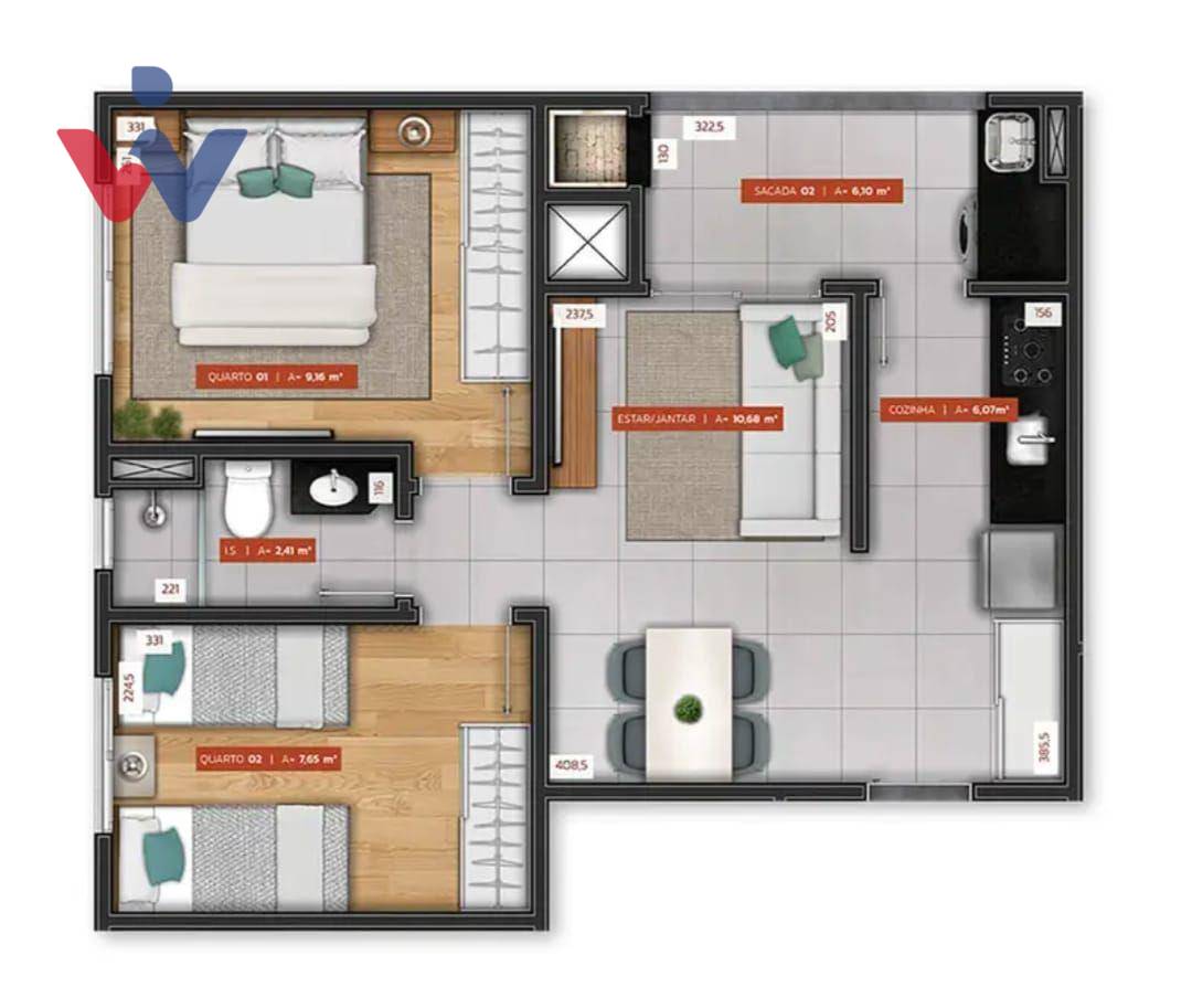 Apartamento à venda com 2 quartos, 80m² - Foto 14