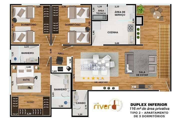 Apartamento à venda com 3 quartos, 233m² - Foto 2