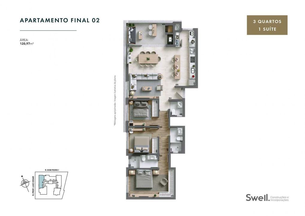 Apartamento à venda com 3 quartos, 116m² - Foto 17