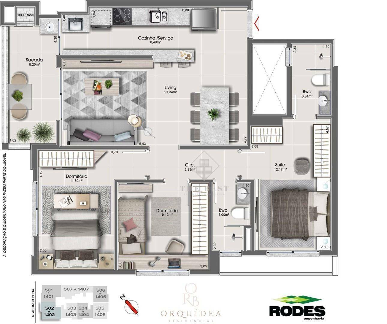 Apartamento à venda com 2 quartos, 67m² - Foto 12