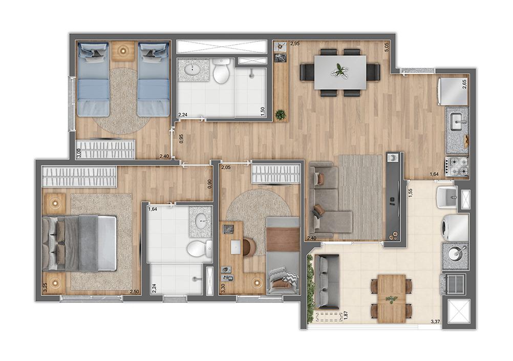 Apartamento à venda com 2 quartos, 56m² - Foto 18