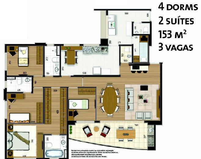 Apartamento à venda com 4 quartos, 153m² - Foto 2