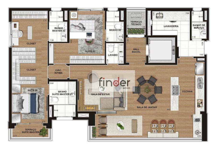 Apartamento à venda com 3 quartos, 147m² - Foto 10