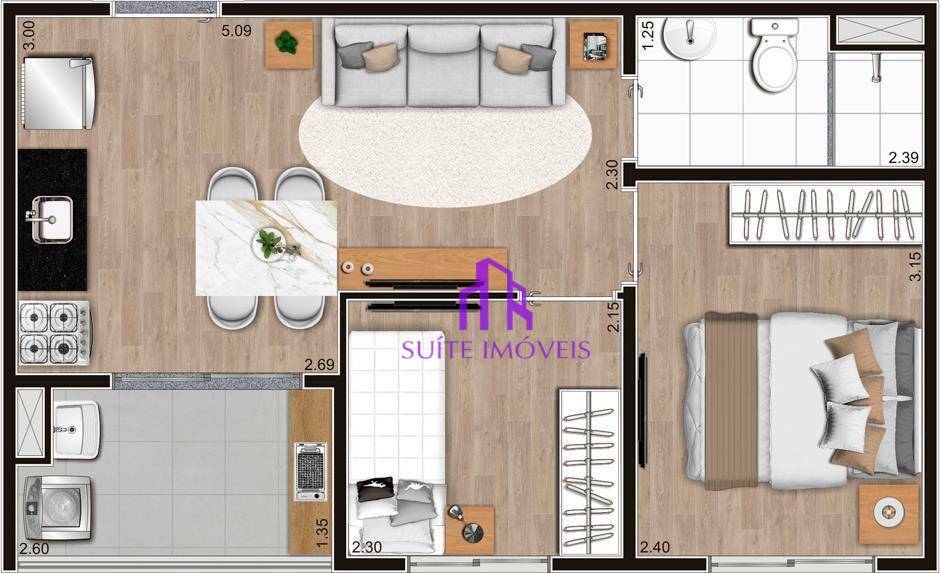 Apartamento à venda com 2 quartos, 37m² - Foto 10