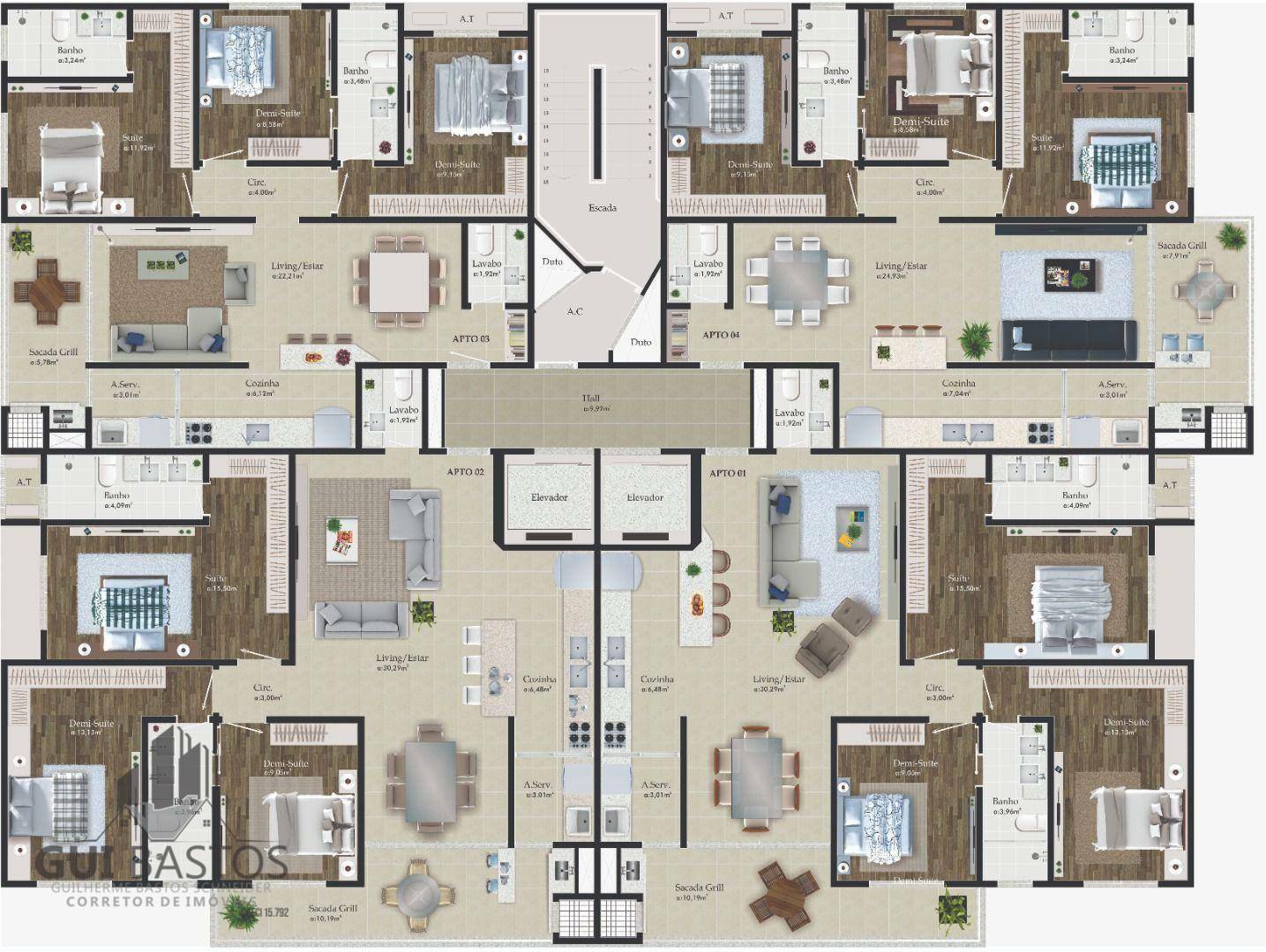 Cobertura à venda com 4 quartos, 224m² - Foto 2