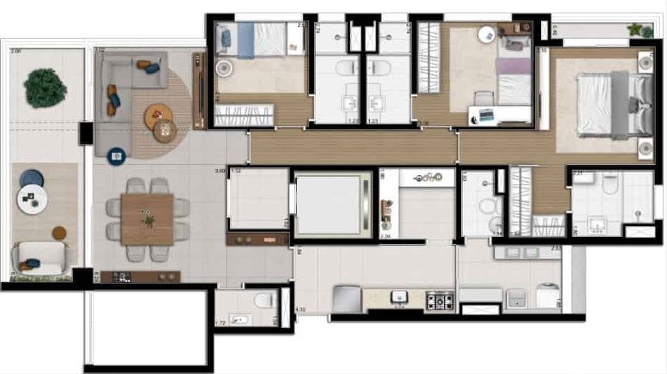 Apartamento à venda com 2 quartos, 127m² - Foto 13