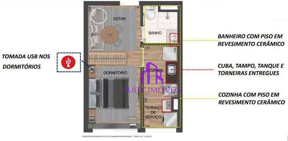 Kitnet e Studio à venda com 1 quarto, 30m² - Foto 9