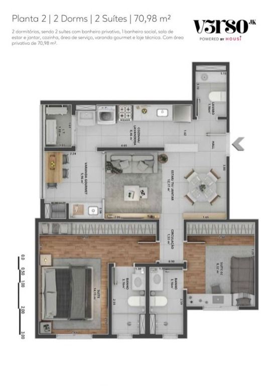 Apartamento à venda com 2 quartos, 70m² - Foto 13