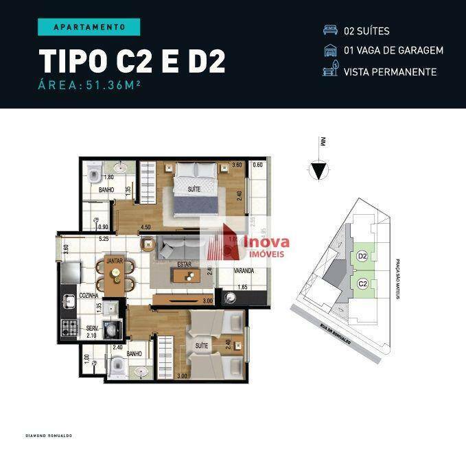 Apartamento à venda com 2 quartos, 52m² - Foto 19