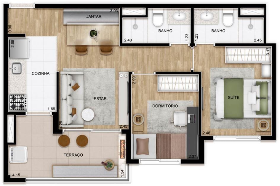 Apartamento à venda com 2 quartos, 54m² - Foto 42