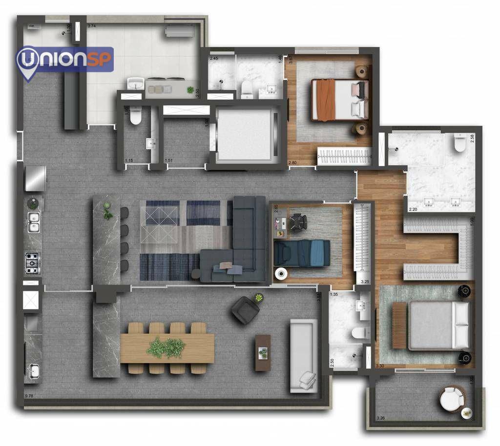 Apartamento à venda com 3 quartos, 173m² - Foto 15