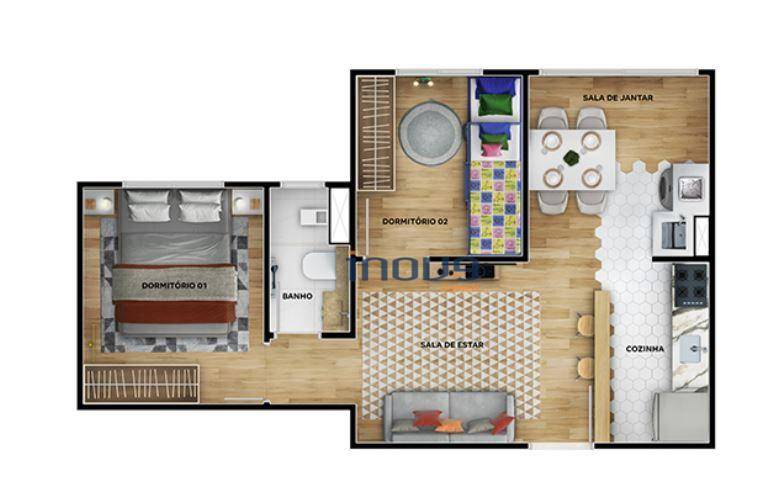 Apartamento à venda com 2 quartos, 38m² - Foto 9