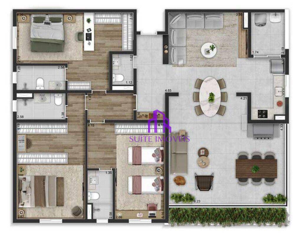 Apartamento à venda com 3 quartos, 177m² - Foto 8