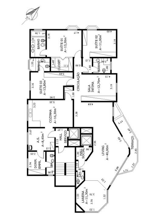 Apartamento, 4 quartos, 220 m² - Foto 3