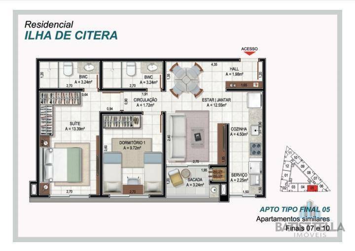 Apartamento à venda com 2 quartos, 64m² - Foto 10