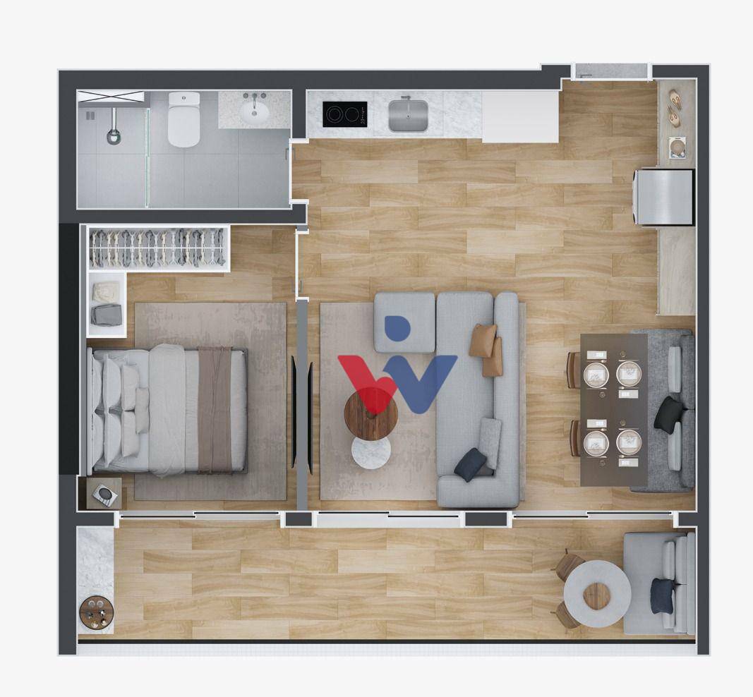 Apartamento à venda com 1 quarto, 41m² - Foto 45