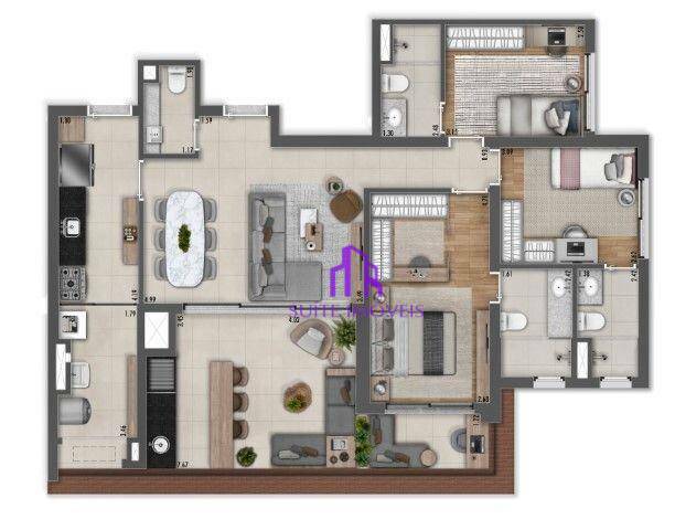 Apartamento à venda com 3 quartos, 113m² - Foto 4