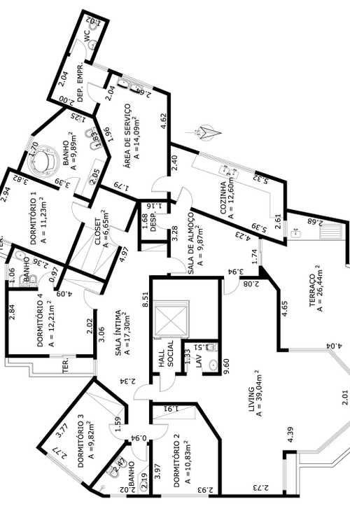 Apartamento à venda com 4 quartos, 210m² - Foto 6