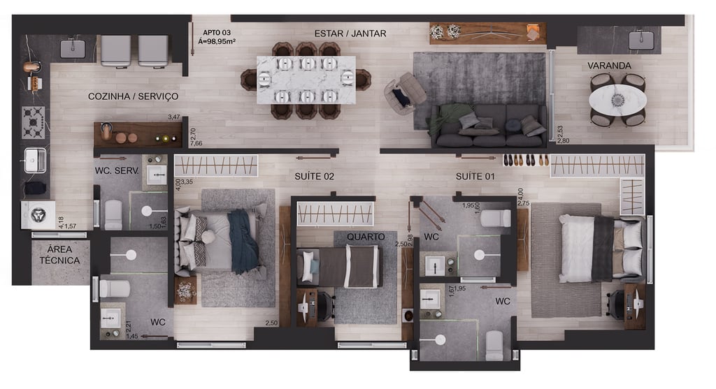 Apartamento à venda com 2 quartos, 6476m² - Foto 27