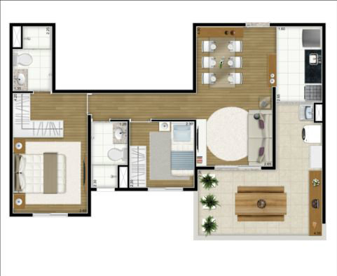 Apartamento à venda com 2 quartos, 64m² - Foto 9