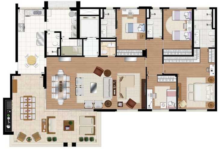 Apartamento à venda com 4 quartos, 411m² - Foto 2