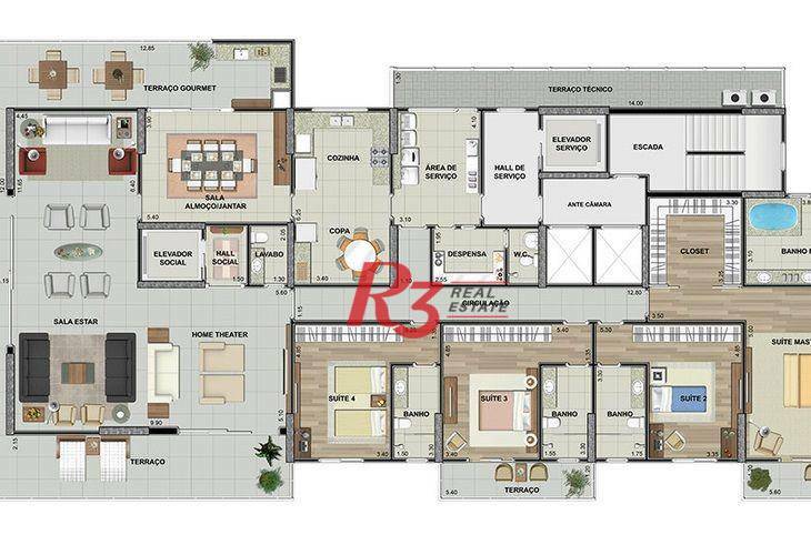 Apartamento à venda com 4 quartos, 487m² - Foto 85