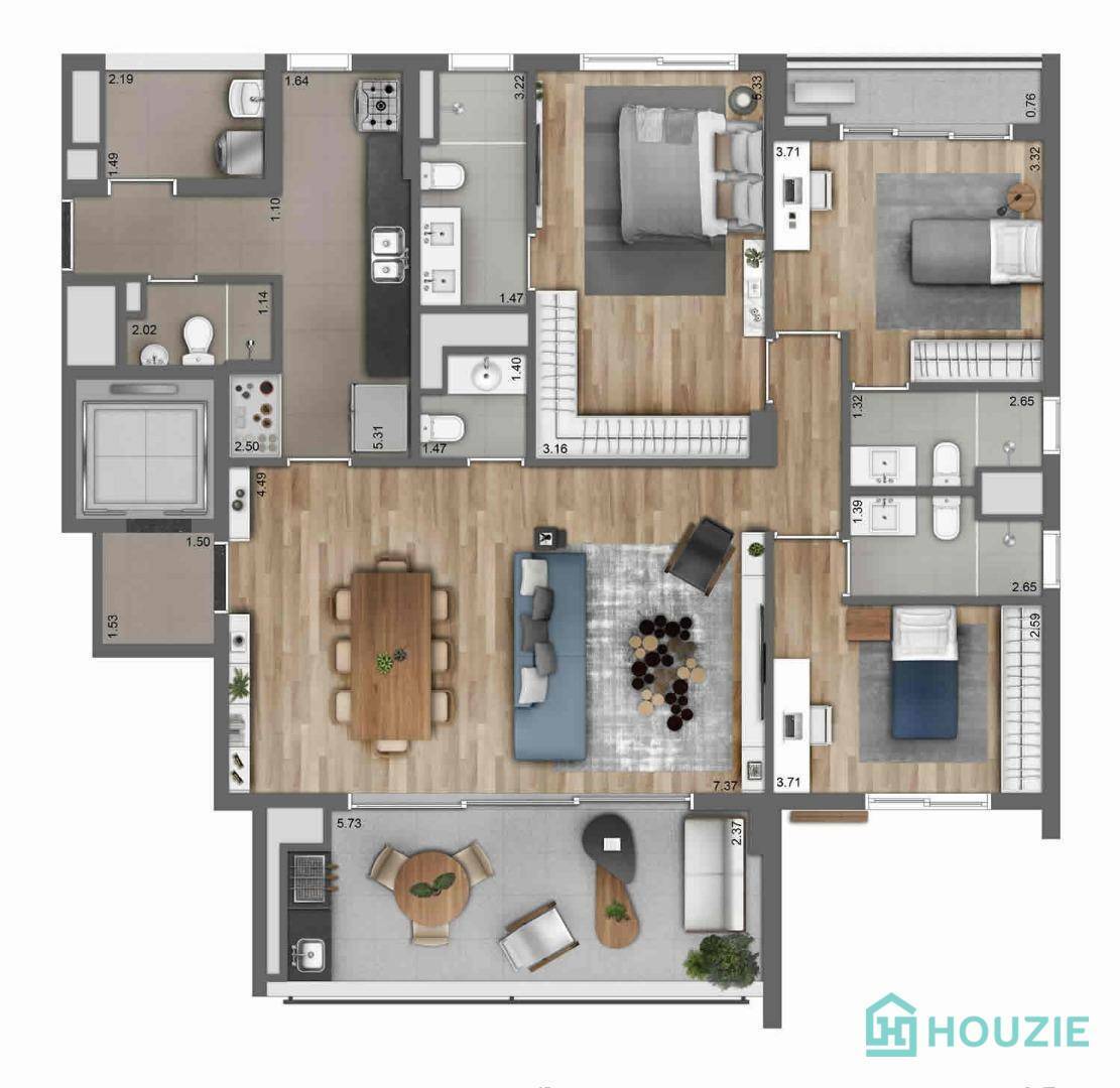 Apartamento à venda com 3 quartos, 146m² - Foto 18