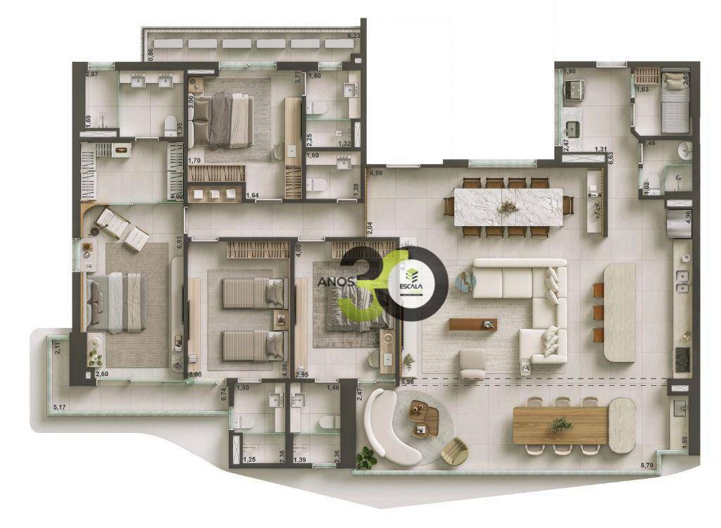 Apartamento à venda com 3 quartos, 132m² - Foto 24