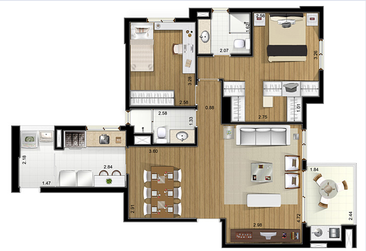 Apartamento à venda com 3 quartos, 84m² - Foto 7