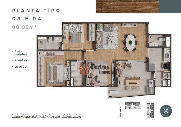 Apartamento à venda com 2 quartos, 80m² - Foto 7