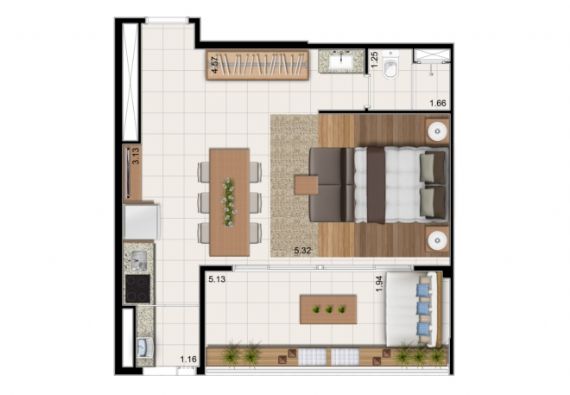 Apartamento à venda com 1 quarto, 52m² - Foto 11