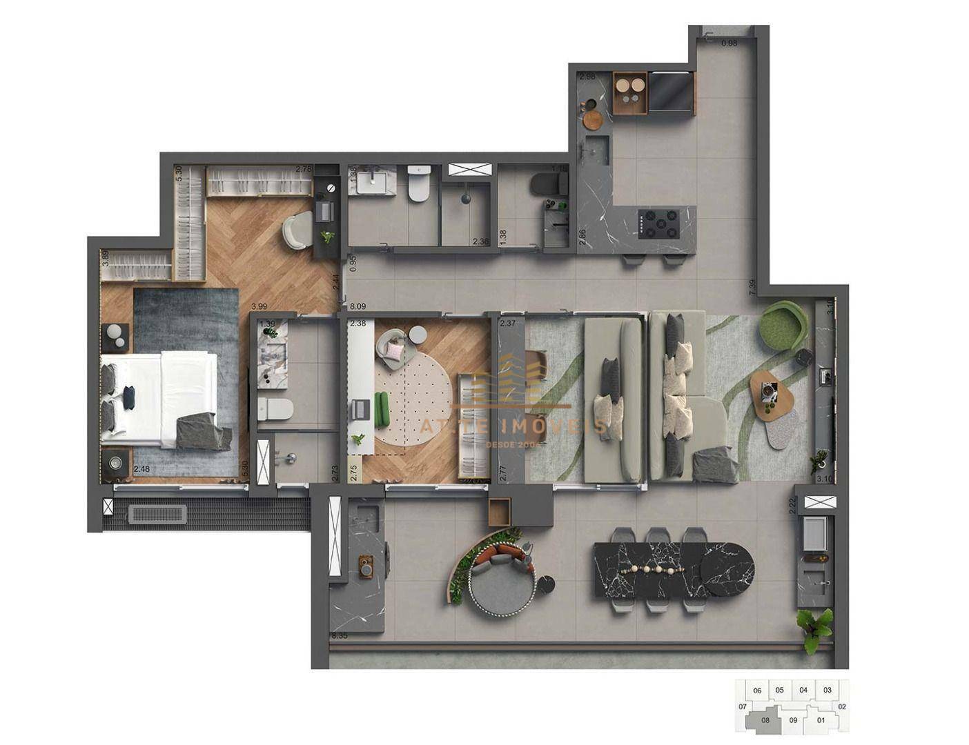 Apartamento à venda com 3 quartos, 98m² - Foto 11