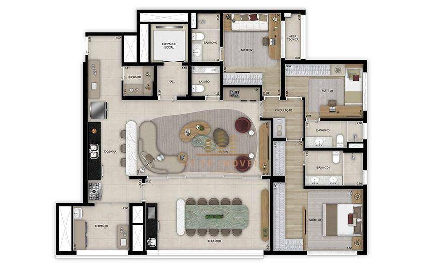 Apartamento à venda com 3 quartos, 159m² - Foto 14