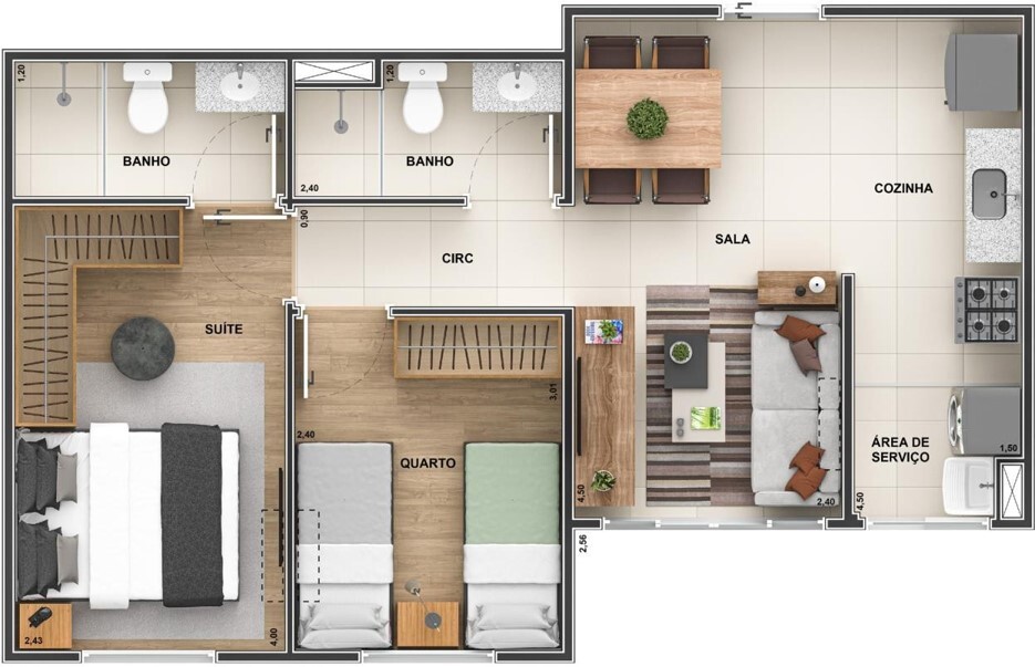 Apartamento à venda com 2 quartos, 489m² - Foto 21