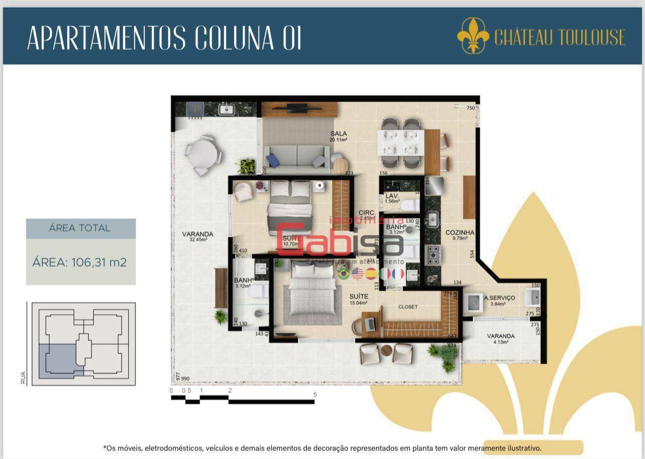 Apartamento à venda com 2 quartos, 108m² - Foto 11