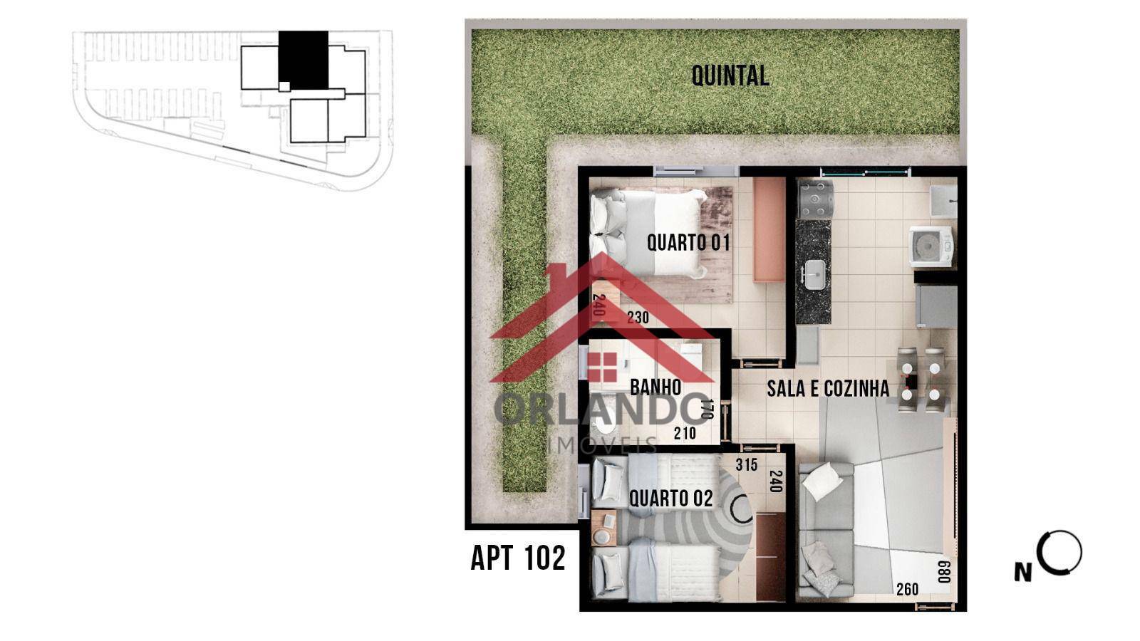 Apartamento à venda com 2 quartos, 44m² - Foto 6