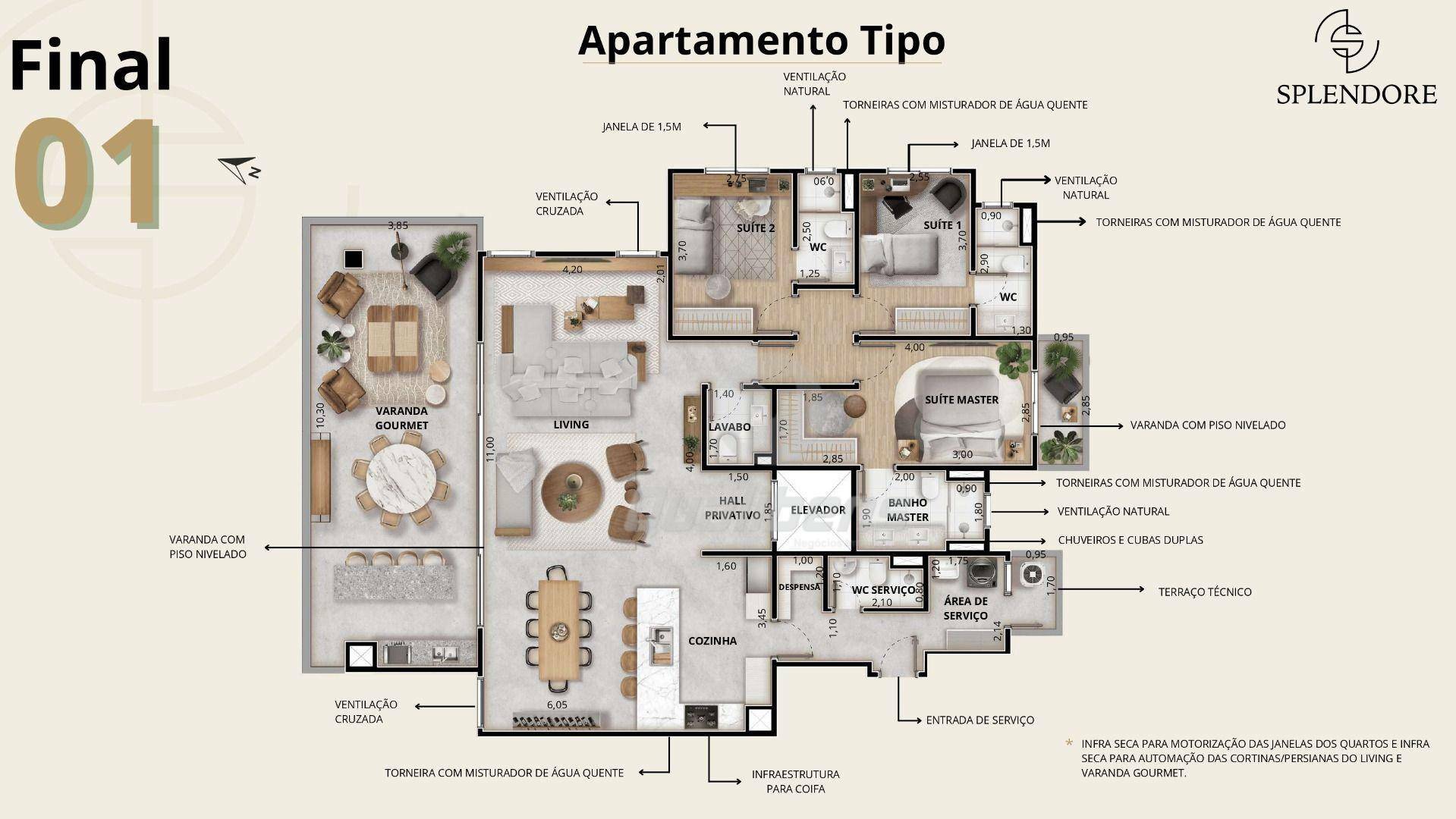 Apartamento à venda com 3 quartos, 195m² - Foto 21