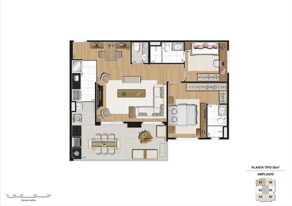 Apartamento à venda com 2 quartos, 92m² - Foto 11