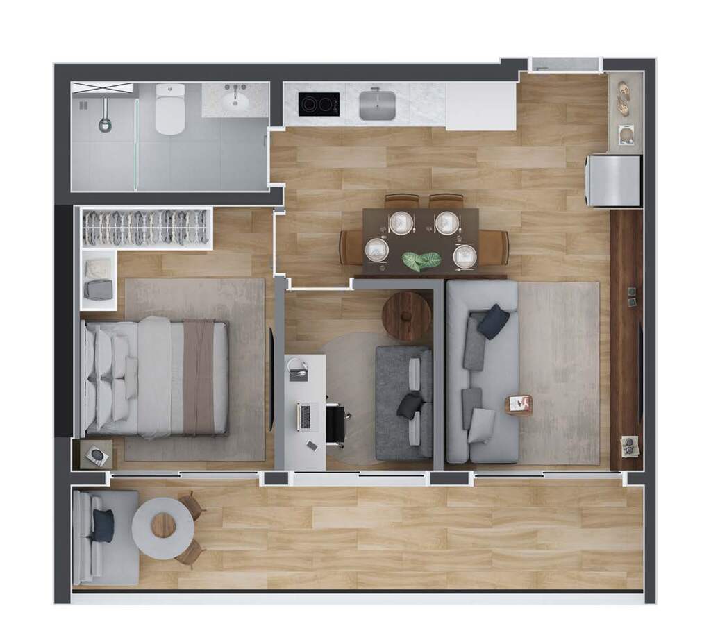 Apartamento à venda com 1 quarto, 4115m² - Foto 37